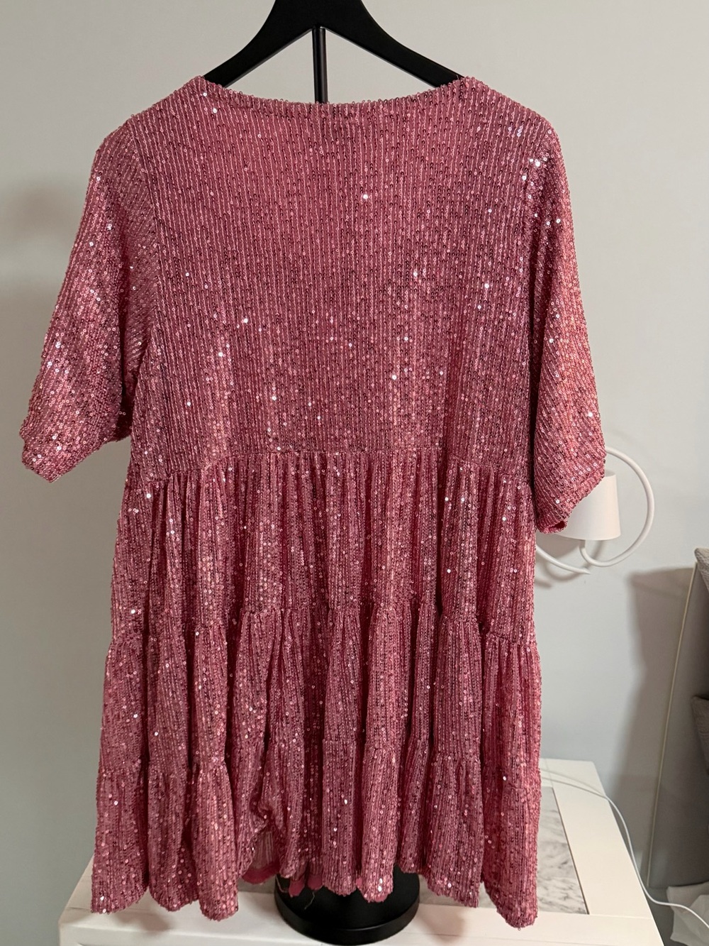 Amazing Lace Rose Pink Sequin Dress - Picture 2 of 3